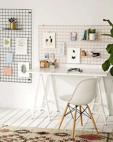 guldəfnə bitkisi: Divar üçün metal tor panel dekoru və təşkilatçısı. Minimalist və — 1