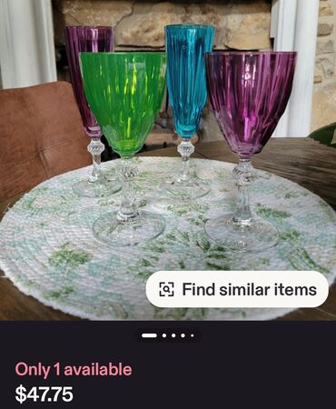 Čaše: Case diamond za vino. Case nove,fabricka boja stakla,sve na njima — 3