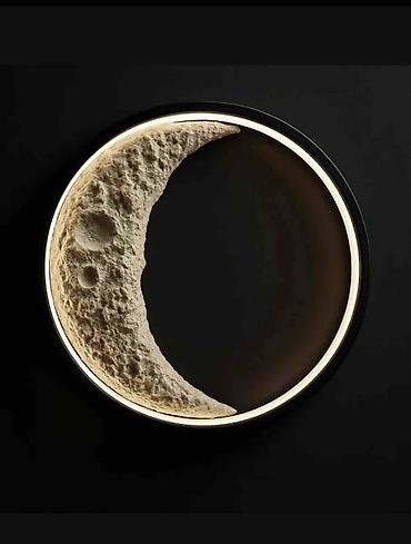 Бра и настенные светильники: Настенный светильник «Луна» с 3D-рельефом лунной поверхности - Тип — 5