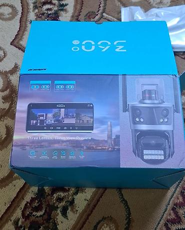 cat 5 kabel: 1). 3 linzali Wi-fi- lı müşahidə kamera qara rəng +256gb yaddaş kartı — 6
