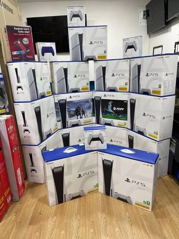 PS5 (Sony PlayStation 5): Playstation 5 ps5 Slim diskli 1 TB 799 təzə yeni bağlı lisenziyali — 2