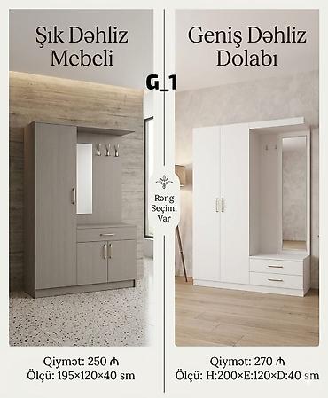 kitab refi modelleri: Şık dəhliz mebeli və geniş dəhliz dolabı - Model 1: Şık Dəhliz Mebeli — 1
