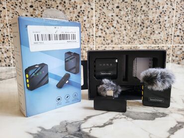 Velosiped ehtiyyat hissələri: Lewinner simsiz mikrofon dəsti – 2 transmitter + 1 qəbuledici (Type‑C)