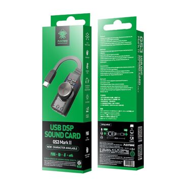 накамерный микрофон: Внешняя звуковая карта Plextone GS3 Mark II с интерфейсом USB DSP