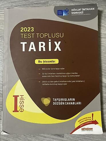 Testlər: Məhsul: 2023 “Test Toplusu – Tarix”, I hissə Nəşr: Dövlət İmtahan — 1