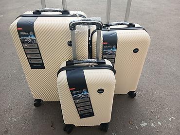 Çamadanlar: Sərnişin çamadan dəsti – Billa model - Ölçülər: 3’lük dəst (böyük — 22