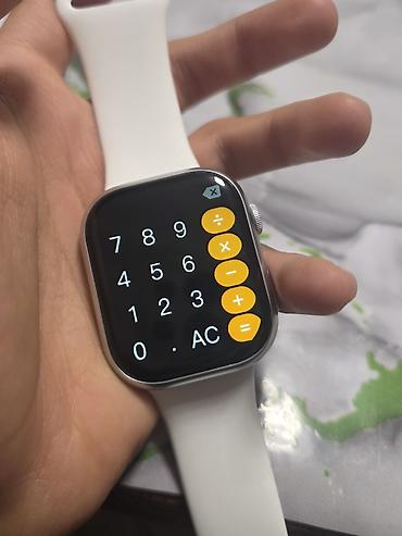 amazfit бишкек: Смарт-часы с большим прямоугольным экраном и белым силиконовым — 3