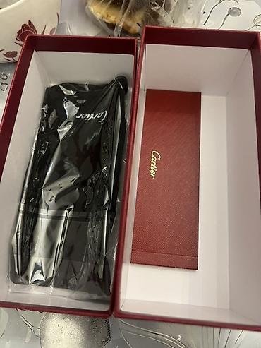 cartier очки: Солнцезащитные очки очки, Унисекс, Прямоугольные, Регулируемые носоупоры, Новый — 1
