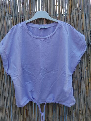 crop top majice zara: L (EU 40), color - Lilac