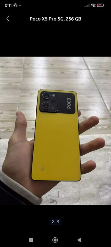 Poco: Poco X5 Pro 5G, 256 GB, rəng - Sarı, Düyməli, Barmaq izi