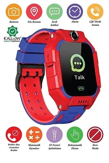 Smart saatlar: Yeni, Smart saat, Smart, Sim kart, rəng - Qara — 12