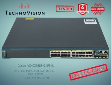 cib modemi: Cisco Catalyst WS 2960S 24PS L ✔️Sertifikasiyadan keçmiş təcrübəli