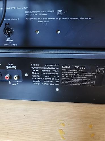 Zvučnici i stereo sistemi: SABA hi‑fi komponentni sistem sa namenskim drvenim stalkom i velikim — 11