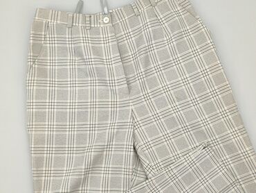 białe spodnie materiałowe: Material trousers, L (EU 40), condition - Good