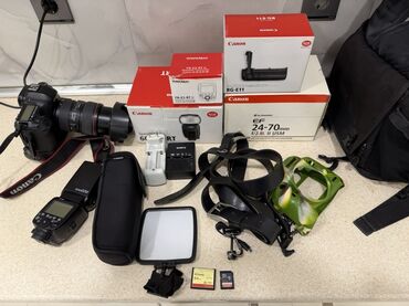 Fotokameralar: Canon DSLR fotoqrafiya dəsti Tərkib: - Canon peşəkar DSLR fotoaparat — 9