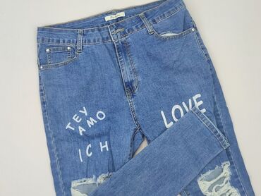 sinsay woskowane spodnie: Jeans for women, size 2XL (EU 44)