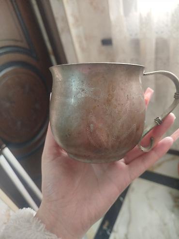 kohnə pullar: Kolleksiya üçün dekorativ metal kasa–fincan - Material: metal (gümüşü — 1