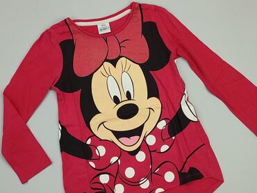 bluzka czarno czerwona: Bluzka, Disney, 5-6 lat, 110-116 cm, stan - Dobry