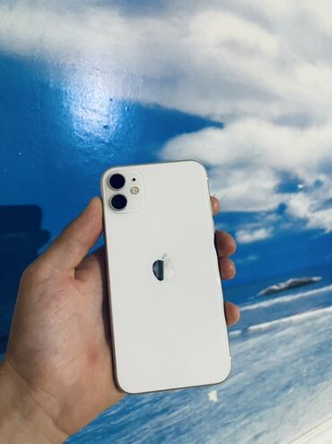 айфон 11 про макс экран: IPhone 11, Колдонулган, 128 ГБ, Ак, Заряддоочу түзүлүш, Коргоочу айнек, Каптама, 69 %