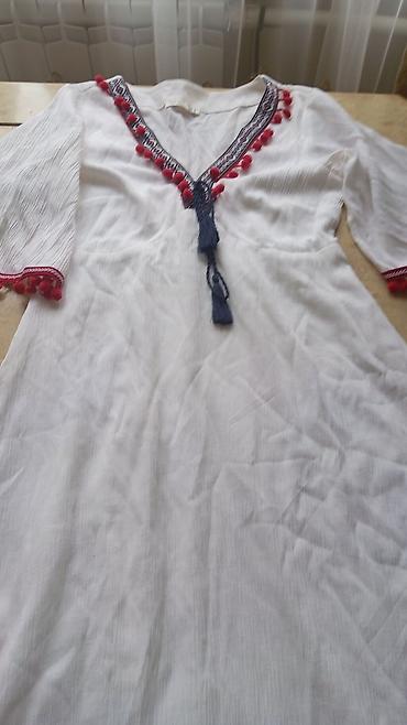 Платья: Ağ rəngli boho tərzli uzun paltar. - Material: nazik, yüngül və — 3
