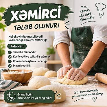 elmler: Aşpaz tələb olunur, Xəmirçi — 1