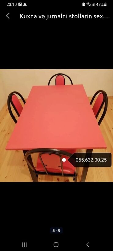 Masa və oturacaq dəstləri: Stol stul desti anbardan satiş var Modellər coxdur Rəng secimi etmək — 12