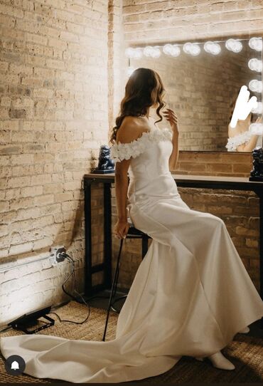 белый платья: Свадебное платье. Эксклюзив, из Америки, материал-Атлас. Можно