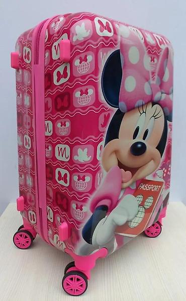 Rančevi, torbe i koferi: Dečji kofer na točkiće – Minnie Mouse motiv - Dimenzije: kabinski — 10