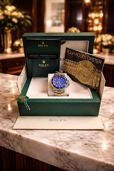 bahalı saatlar: Yeni, Qol saatı, Rolex, rəng - Mavi — 1