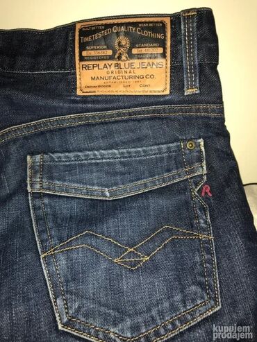 Farmerke: Original Replay farmerice 32-33 100% cotton TOP Polustruk 44cm — 1