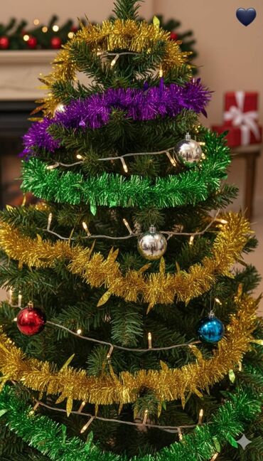 Yeni il ağacları: LED işıqlı Yeni il ağacı – payetli bəzəklərlə - Realistik iynəyarpaq — 27