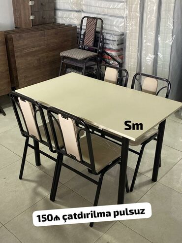 işlenmiş stol stullar: Qonaq otağı üçün, İşlənmiş, Dördbucaq masa