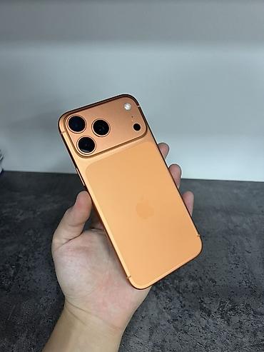 Уюлдук телефондор жана аксессуарлар: IPhone 17 Pro Max, Колдонулган, 512 ГБ, Алтын, Заряддоочу түзүлүш, Коргоочу айнек, Каптама, Бөлүп төлөө менен, 99 % — 2