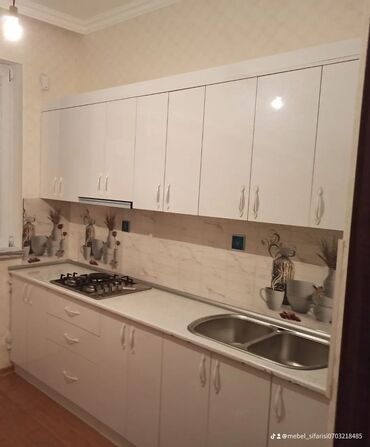 Sifarişlə mətbəx mebeli: Sifarişlə mətbəx dəsti, Özü çəkən petlələr, MDF, Kredit yoxdur, Pulsuz çatdırılma, Rayonlara çatdırılma — 12