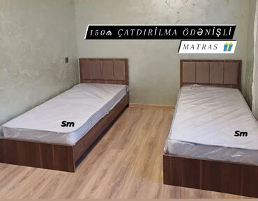 tek carpayi: Yeni, Təknəfərlik çarpayı, Bazasız, Matras ilə, Azərbaycan