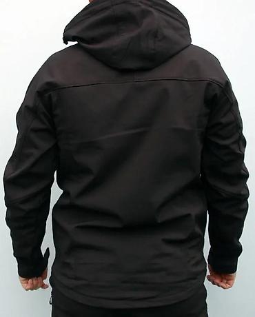 Kožne jakne: Crna muška softshell jakna brenda Mountain Sport sa kapuljačom. Jakna — 3