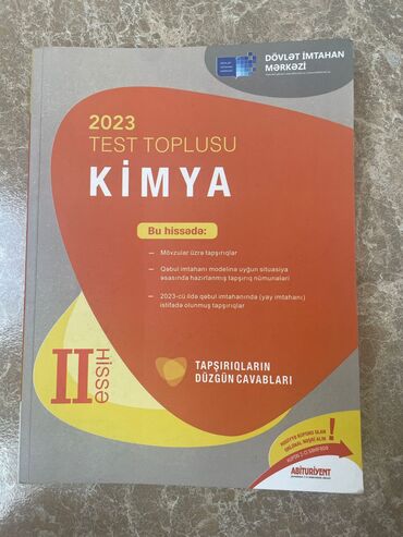 kimya 11 ci sinif pdf yukle: Kimya Testlər 11-ci sinif, 2-ci hissə, 2023 il