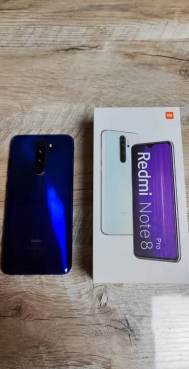 телефоны redmi 8: Redmi, Redmi Note 8 Pro, Б/у, 64 ГБ, цвет - Синий, 2 SIM