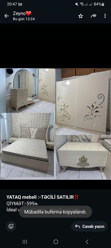 тумбочки в прихожую: *YATAQ mebeli :-TƏCİLİ SATILIR*‼️ QİYMƏT:-599₼ İdeal vəziyyətdədir