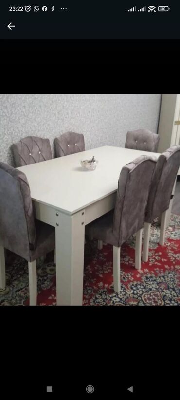 Masa və oturacaq dəstləri: Qonaq otağı üçün, Yeni, Açılmayan, Dördbucaq masa, 6 stul -da lalafo.az — 9 Masa və oturacaq dəstləri: Qonaq otağı üçün, Yeni, Açılmayan, Dördbucaq masa, 6 stul — 9