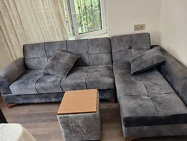 taxt kravati: Künc divan – açılıb-yığılan, yataq funksiyalı - Forma: L-şəkilli künc — 4