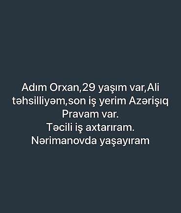 tehsil: Peşəkar xidmət təklifi – iş axtaran mütəxəssis Whatsapp nömrəm  — 1