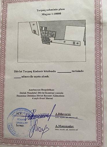 Torpaq sahələrinin satışı: 2 sot, Tikinti, Mülkiyyətçi, Kupça (Çıxarış) — 2