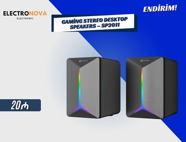 kalonka qutusu: 🔊 Gaming Stereo Desktop Speakers – SP2011 ✔️ Güclü və aydın səs