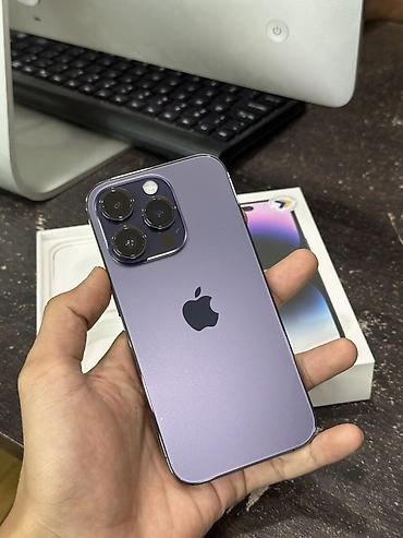 8 plus iphone: IPhone 14 Pro, 256 GB, Deep Purple, Sənədlərlə, Zəmanət, Face ID — 1