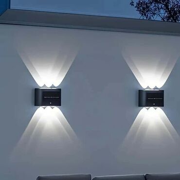 Rasveta: 6 LED solarnih zidnih svetala za spoljnu upotrebu/2 komada. Opremljen — 4