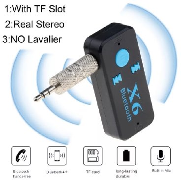 bežične slušalice u boji cena: X6 Bluetooth Resiver Auto Car Kit Podrška TF Kartica A2DP Audio Stereo
