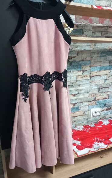 prljavo roza boja haljine: M (EU 38), bоја - Roze, Večernji, maturski, Na bretele