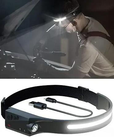 rambo noz 1: LED LAMPA ZA GLAVU SA SENZOROM | LED COB lampa za glavu, lampa za — 2