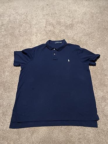 Мужская рубашка, M, Polo Ralph Lauren, Б/у, цвет - Синий, Платная доставка, Самовывоз